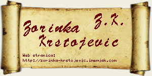 Zorinka Krstojević vizit kartica